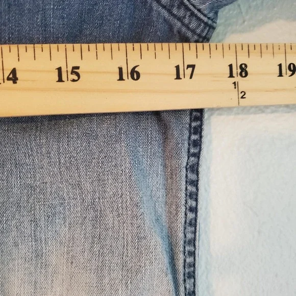 Vintage American Eagle Shirt Womens Small Denim Pearl Snap Western‎ Fade Cowgirl - Picture 6 of 9